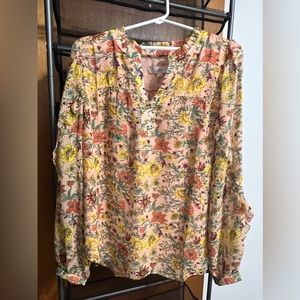Garden Ruffle Sleeve Blouse